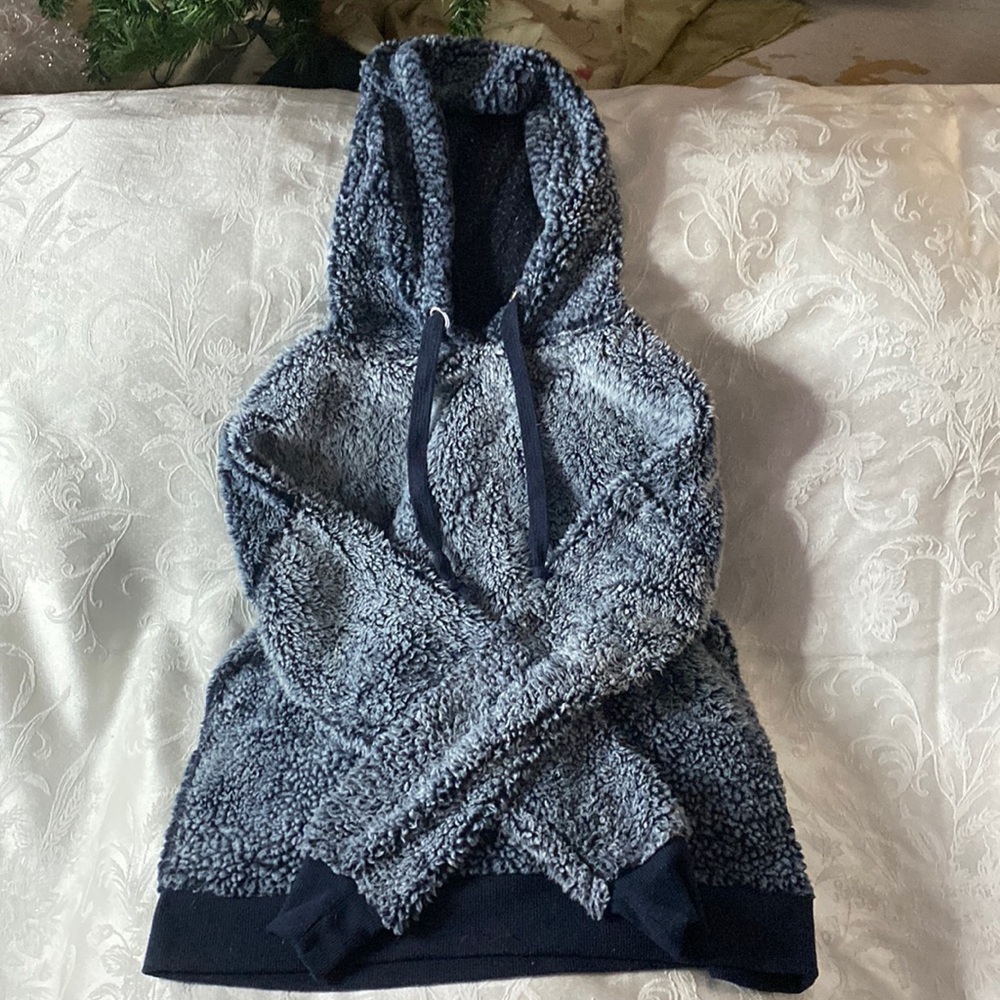 Girls Junior Heathered Soft Fuzzy Pullover Hoodie